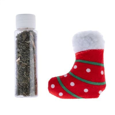 TIAKI Catnip Christmas Stocking 1 Toy + Catnip Refill (3g)
