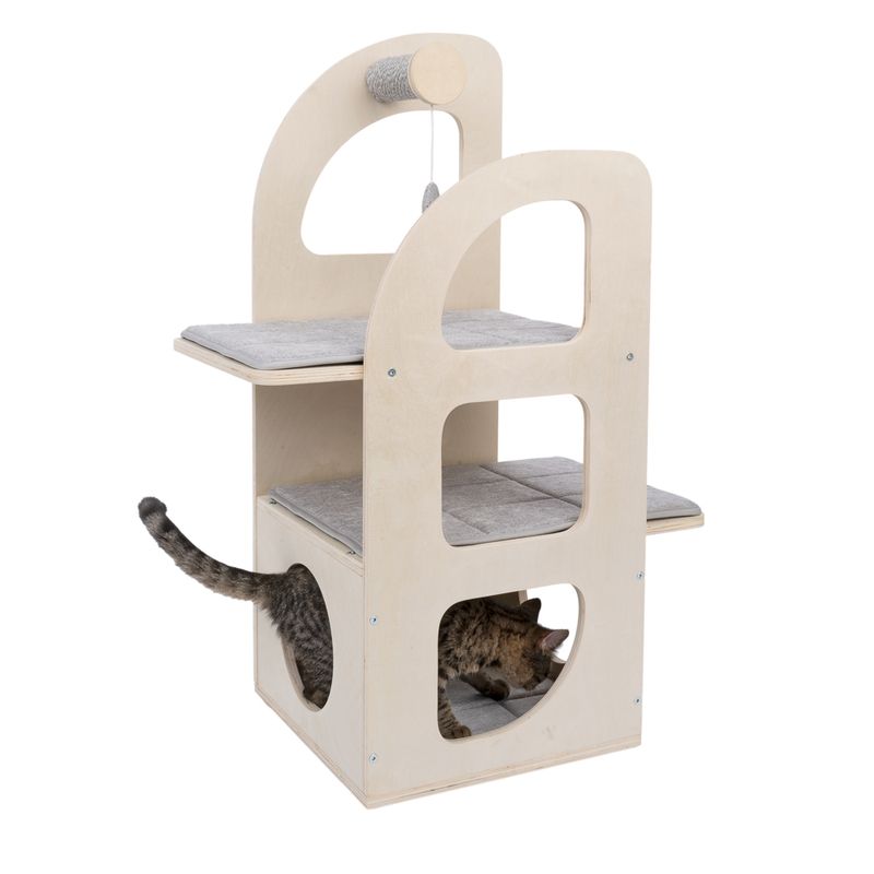 TIAKI Aidan Cat Scratching Tree Light Grey
