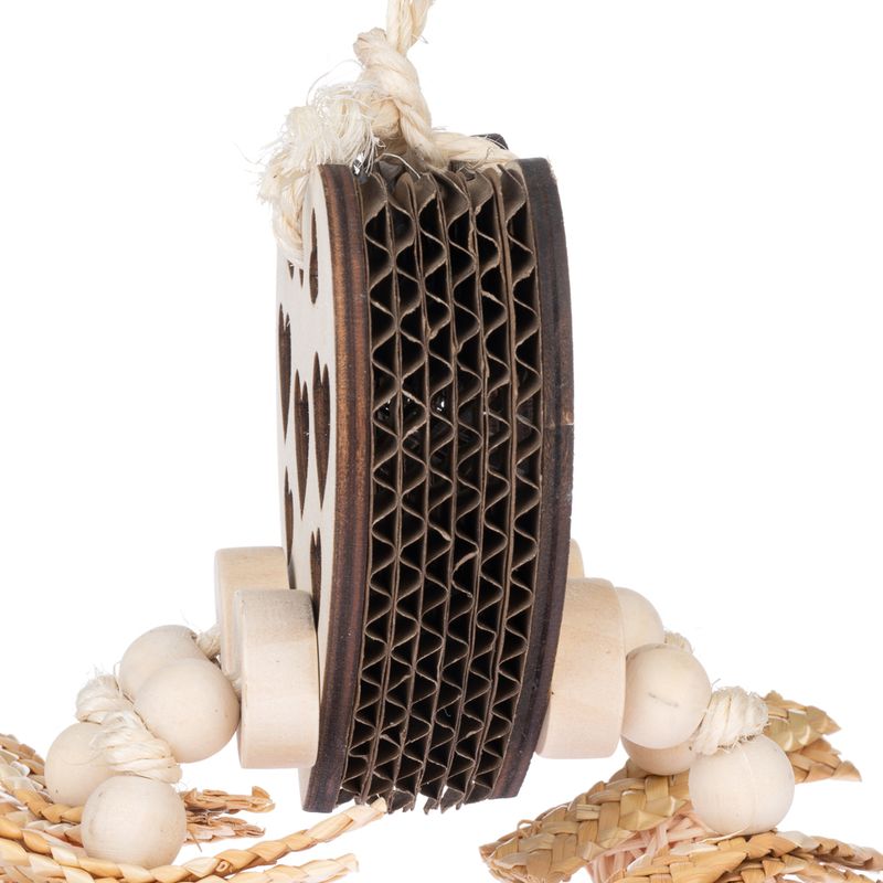 TIAKI Heart Snack Bird Toy approx. 30 x 10 x 9cm (L x W x H)