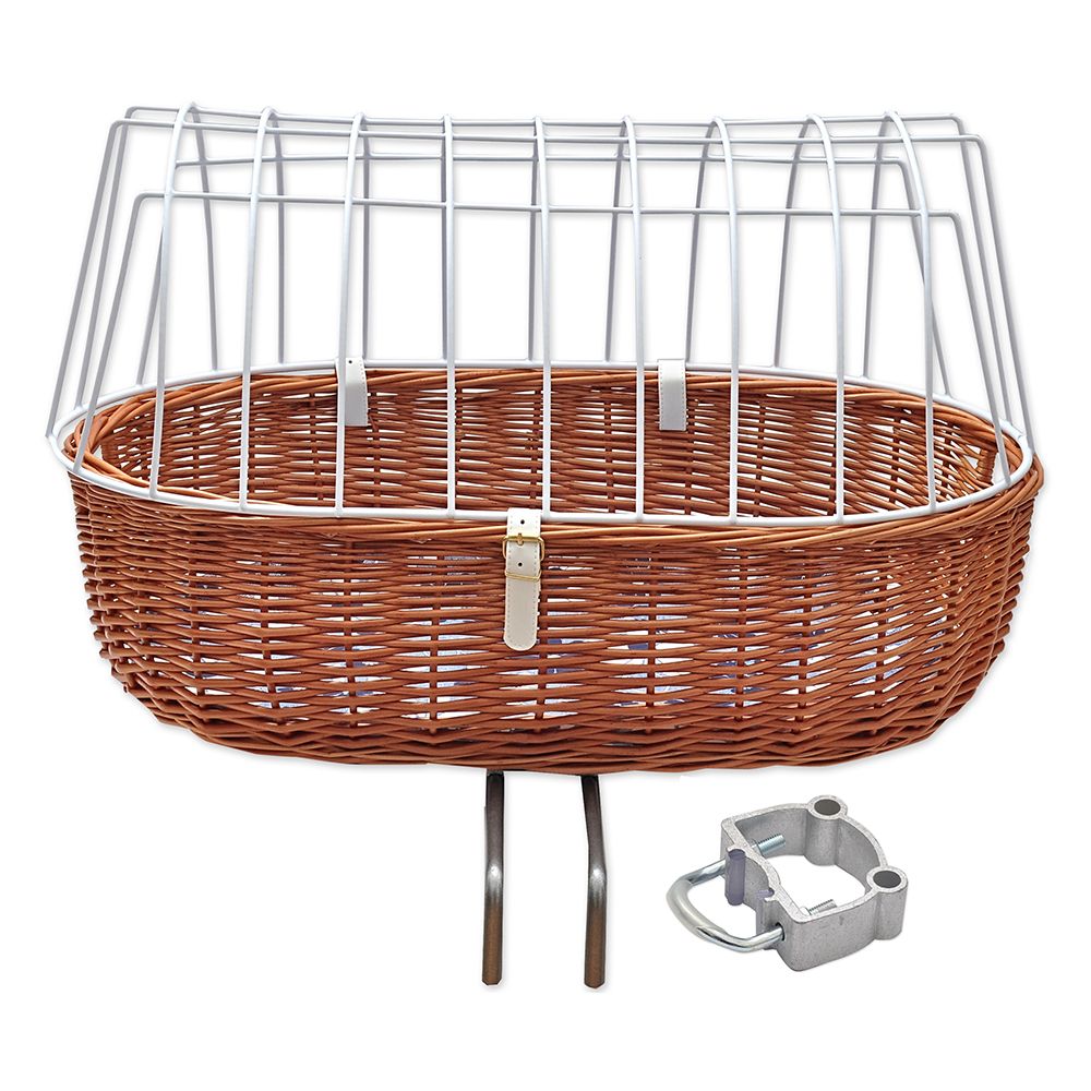 Aumüller Bicycle Basket with Wire (Handle Bar Mount) Standard: approx. 52 x 38 x 39 cm (L x W x H)