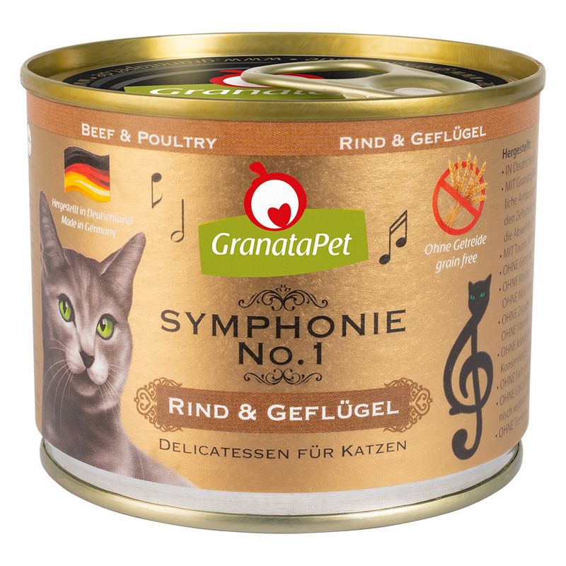 GranataPet Symphony 6 x 200 g Game & chicken