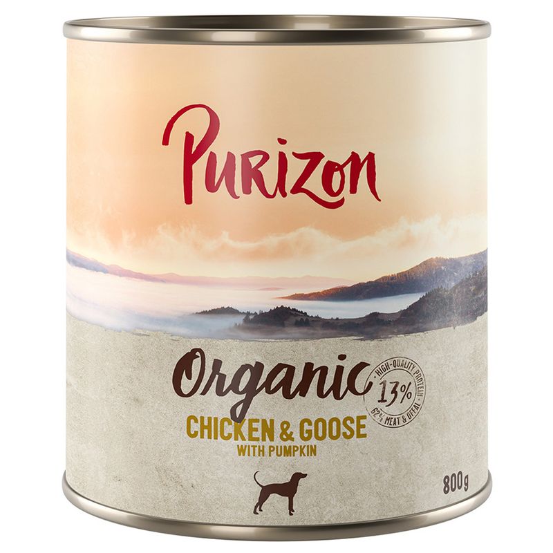 Purizon Organic 6 x 800g Duck & Chicken with Courgette