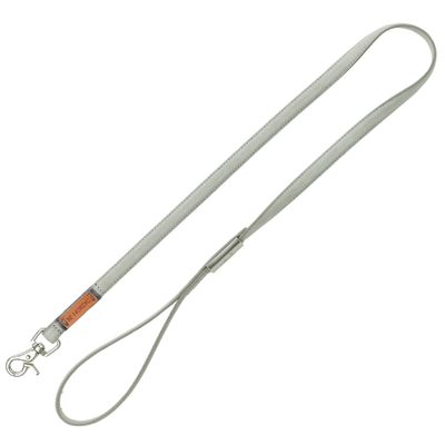 Trixie BE NORDIC Leather Lead – Light Grey XS-S: 120cm length, 15mm width
