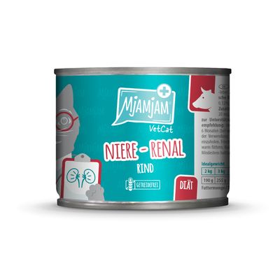 MjAMjAM VetCat Kidney/Renal 6 x 200g Beef