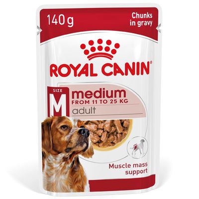 Royal Canin Medium Adult in Gravy 10 x 140g