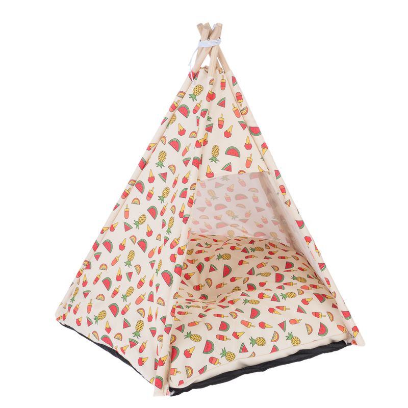 TIAKI Tropical Teepee Pet Den approx. diameter 65 x (H) 75 cm