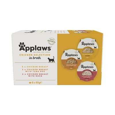 Applaws Cat Pot Multipack Selection 8 x 60g Chicken Selection