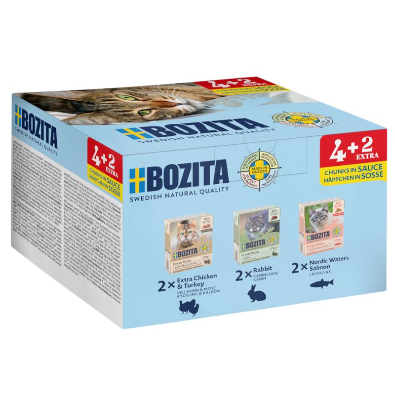 Bozita Tetra Chunks in Sauce 6 x 370g Chicken & Turkey