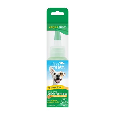 TropiClean Fresh Breath Peanut Butter Dental Care Gel for Dogs 59ml