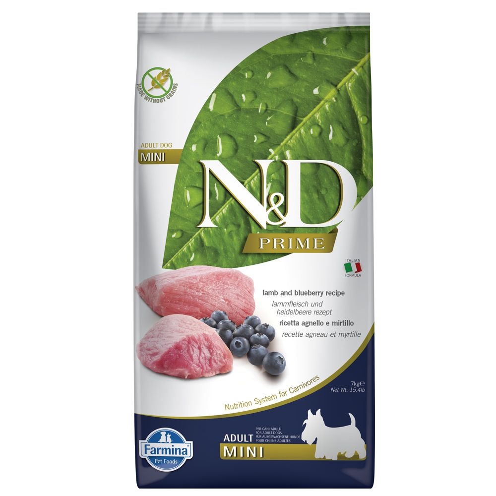Farmina N&D Prime Grain Free Mini Lamb & Blueberries 7 kg
