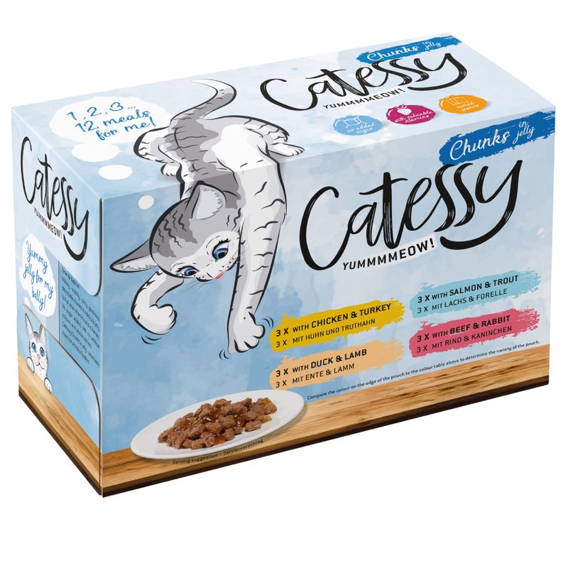 Catessy Chunks Pouches Saver Pack 48 x 100g Chunks in Sauce