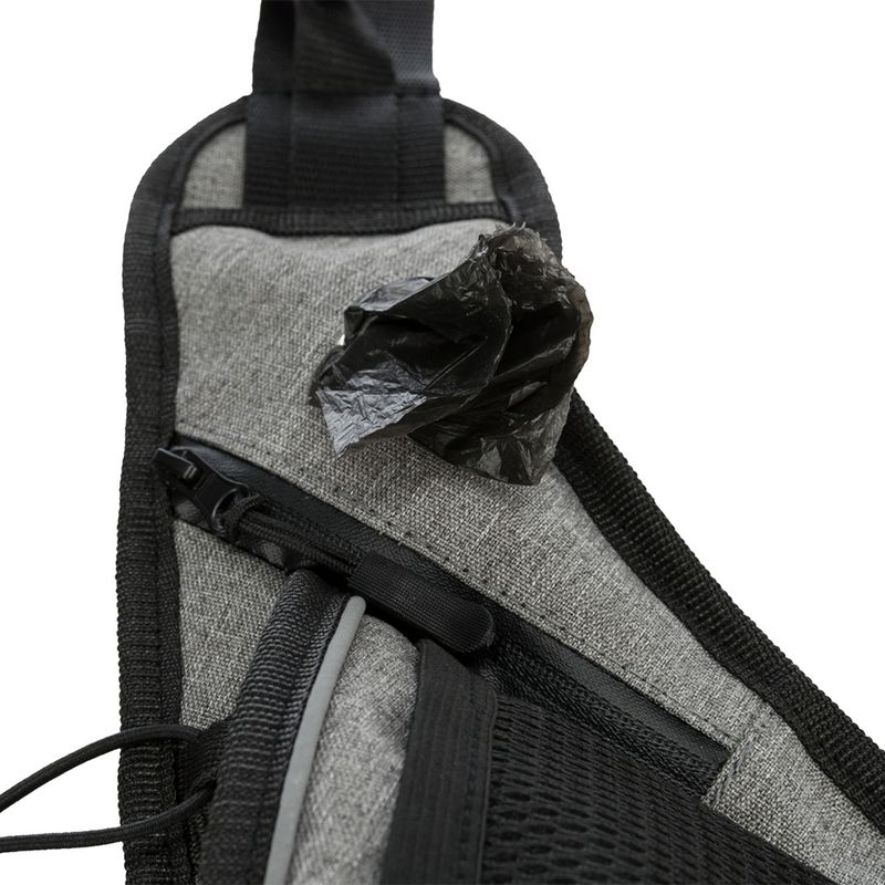 Trixie Jogging Belt with Leash - Grey/ Black Belt: 70 – 130 cm, Leash: 115 – 150 cm / 20mm