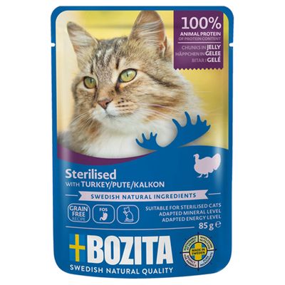 Bozita Sterilised Chunks in Jelly 12 x 85g Beef