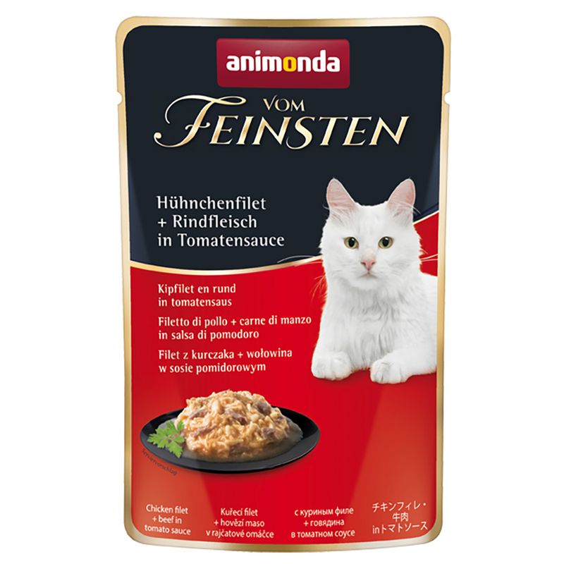 animonda vom Feinsten Adult in Sauce 18 x 50g Chicken Fillet & Cheese in Sauce