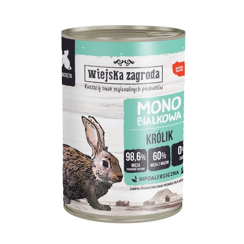 Wiejska Zagroda Cat Monoprotein 12 x 400 g Quail