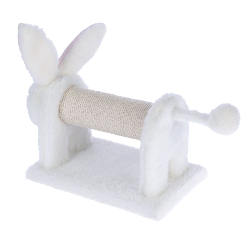 TIAKI Bunny Scratching Post for Cats White