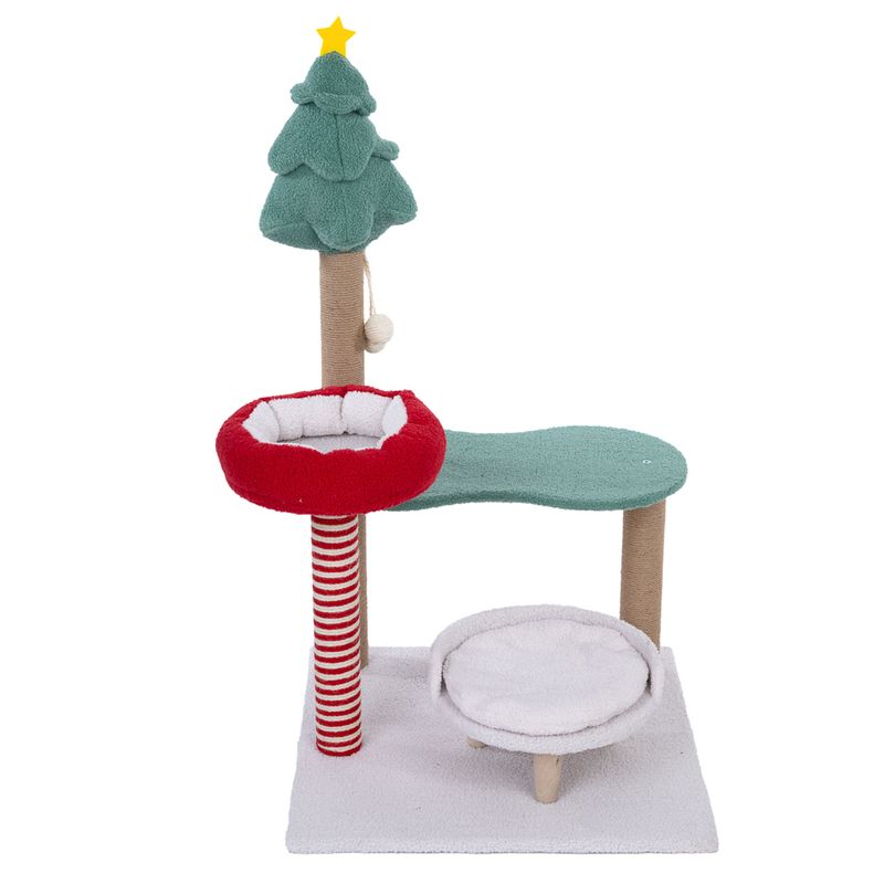 TIAKI Christmas Scratching Post Red/Green
