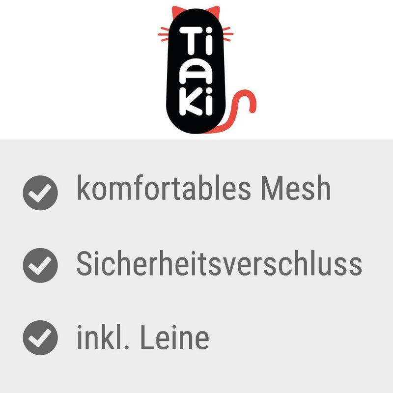 TIAKI Comfy cat harness with lead Abdominal girth: 28 - 38 cm