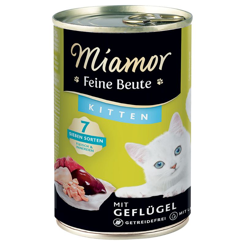 Saver Pack Miamor Feine Beute Kitten 24 x 400 g Poultry