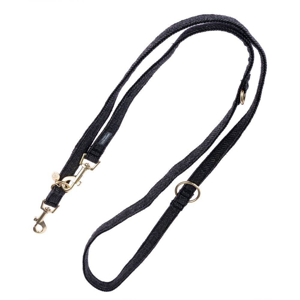 Nomad Tales Calma Dog Leash, ebony 200 cm long, 20 mm wide