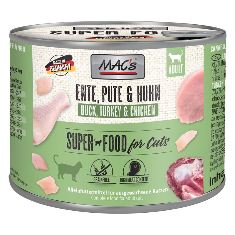 MAC's Cat 6 x 200g Poultry, Beef & Cranberry