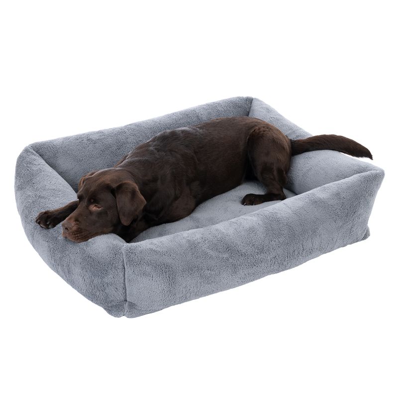 TIAKI Lazy Bear Dog Bed – Dark Grey Size M: 70 x 55 x 20cm (L x W x H)