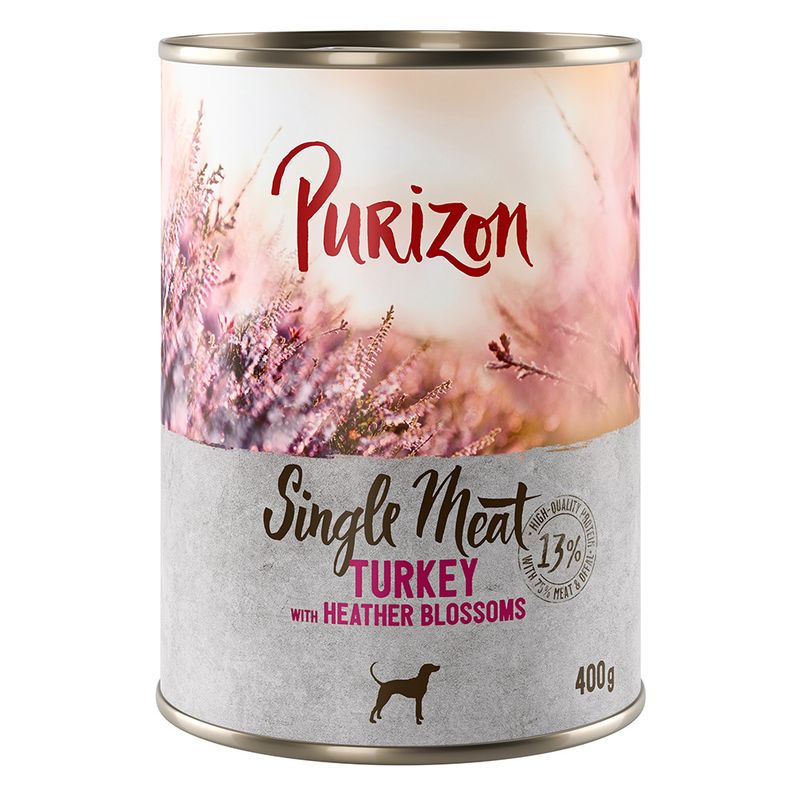 Purizon Single Meat 6 x 400g Turkey with Heather Blossoms