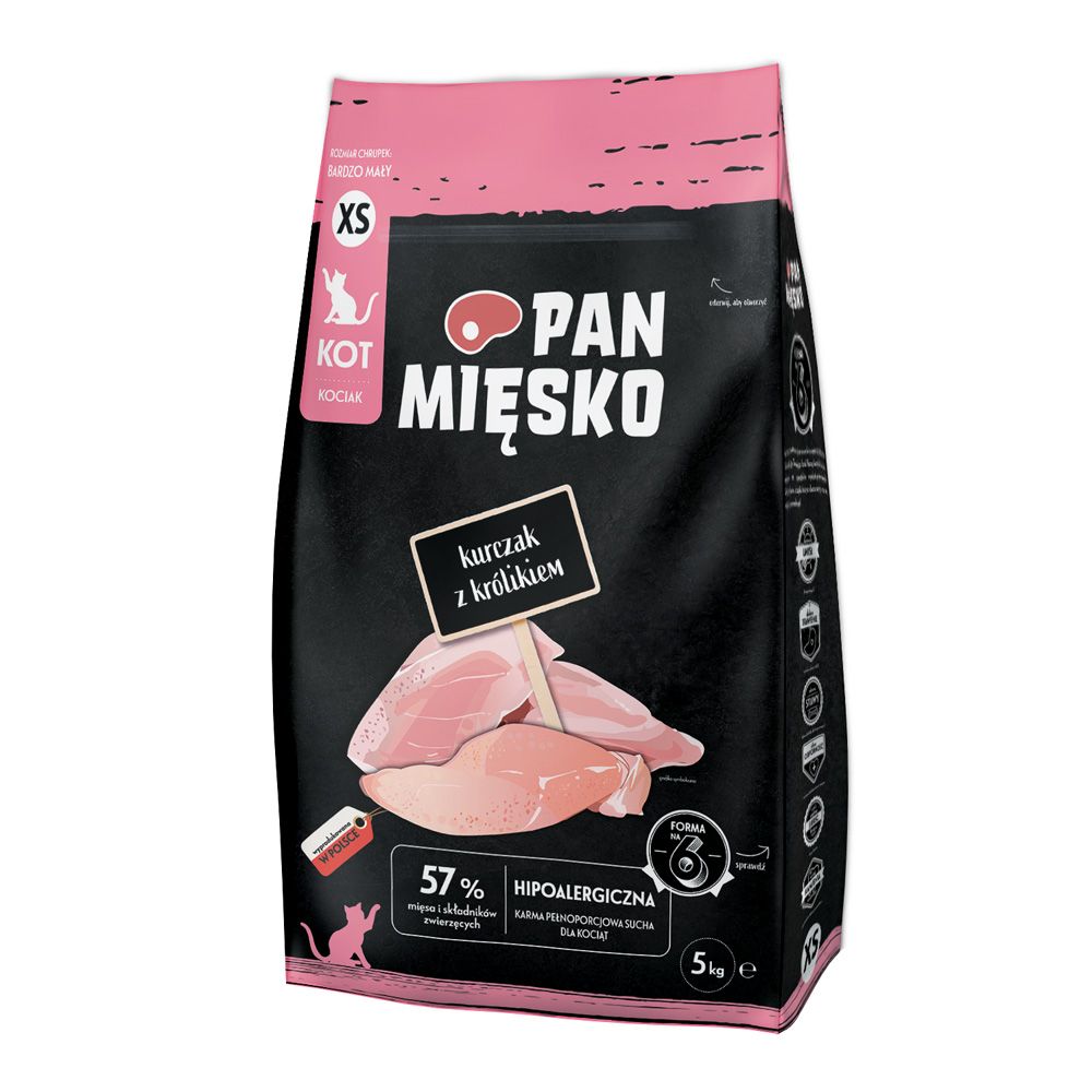 Pan Mięsko Kitten XS Chicken with Rabbit 5kg