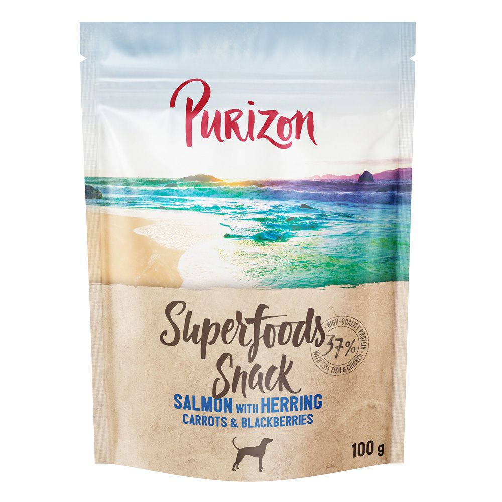 Purizon Superfoods Snacks Salmon with Herring, Carrots & Blackberries (100g)