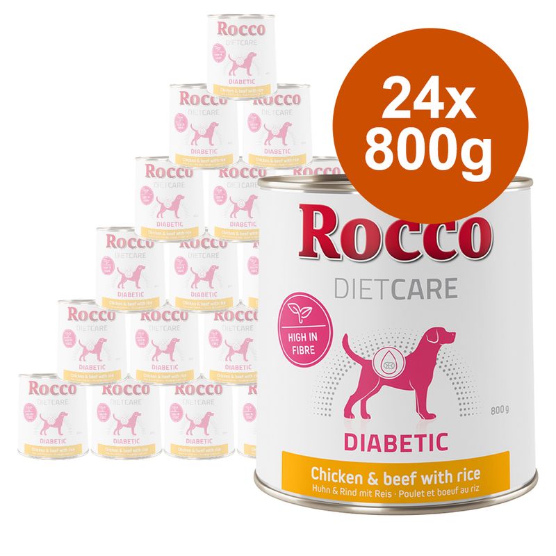 Rocco Diet Care Diabetic - Chicken & Beef with Rice 6 x 400g
