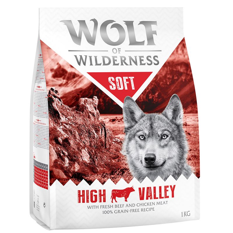 2 x 1kg Wolf of Wilderness Dry Dog Food - Try Now! Adult \