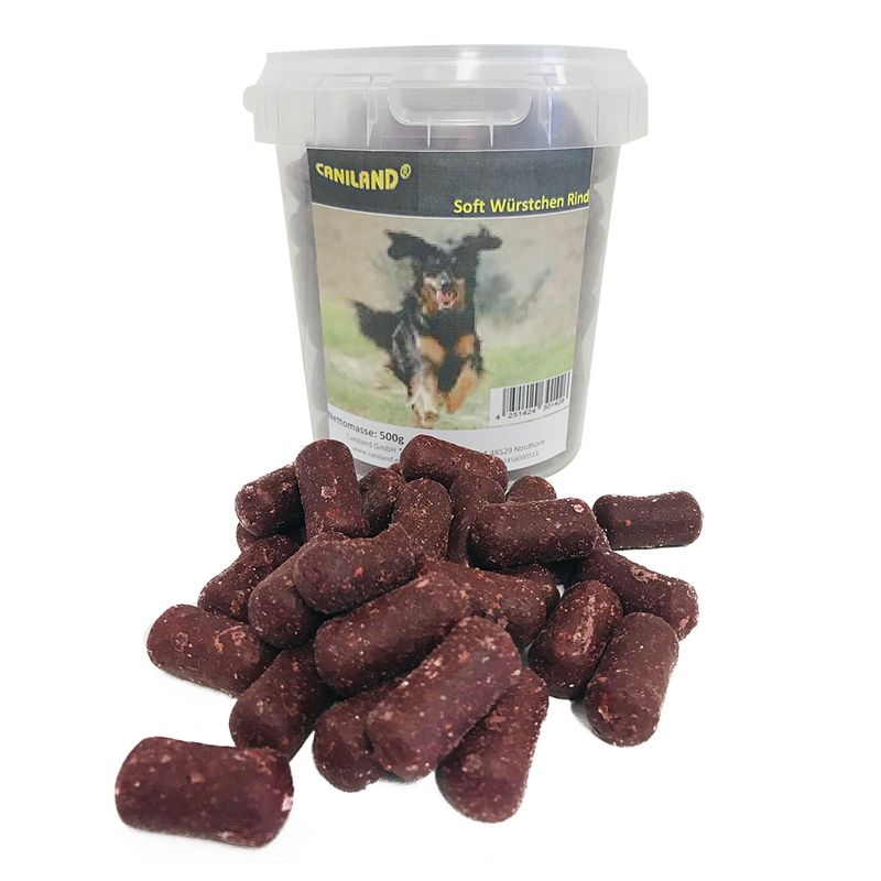 Caniland Mini Sausages – Beef and Smoky Flavour 500g