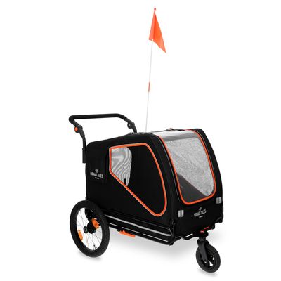 Nomad Tales Spirit Bike Trailer - Ebony/Tangerine 145 x 72 x 102 cm (L x W x H), up to 45kg
