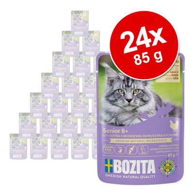 Bozita Morsels in Sauce Senior Saver Pack 24 x 85g Chicken