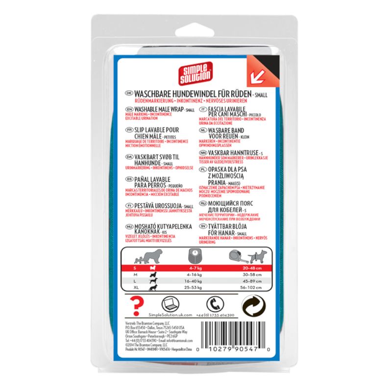 Simple Solution Washable Dog Nappy - Male Size S, 1 Piece