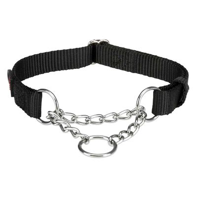 Trixie Premium Pull Stop Dog Collar - Black Size S–M: 30–40cm neck circumference, 15mm (W)