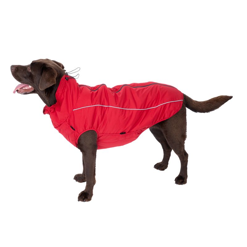 TIAKI Arkon Dog Coat with Harness - Red approx. 35cm (Back Length)