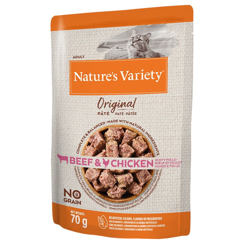 Nature's Variety Original Paté No Grain 12 x 70g Beef and chicken