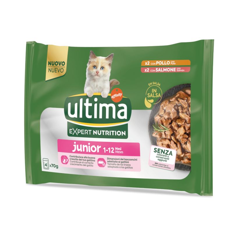 Ultima Cat Expert Nutrition Junior Chicken & Salmon 4 x 70g