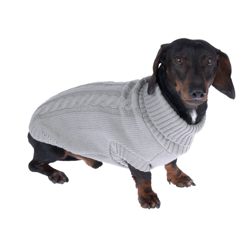 zooplus Basics Grey Dog Jumper approx. 35cm Back Length