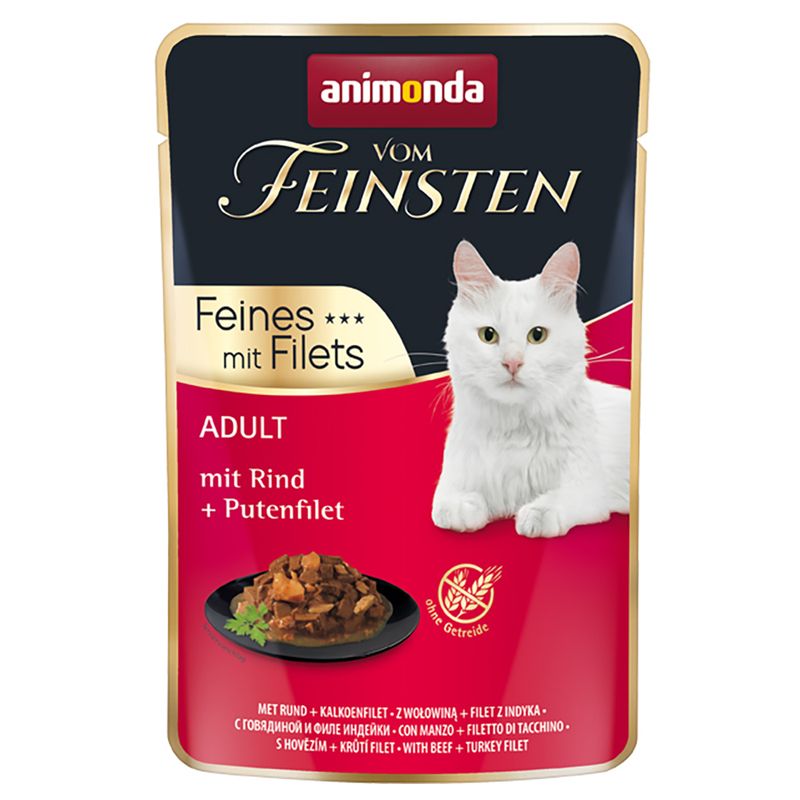 animonda vom Feinsten Adult 18 x 85g Beef & Turkey Fillet