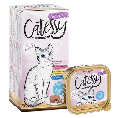 Catessy Trays Mixed Packs 8 x 100g Fine Pâté Mix I
