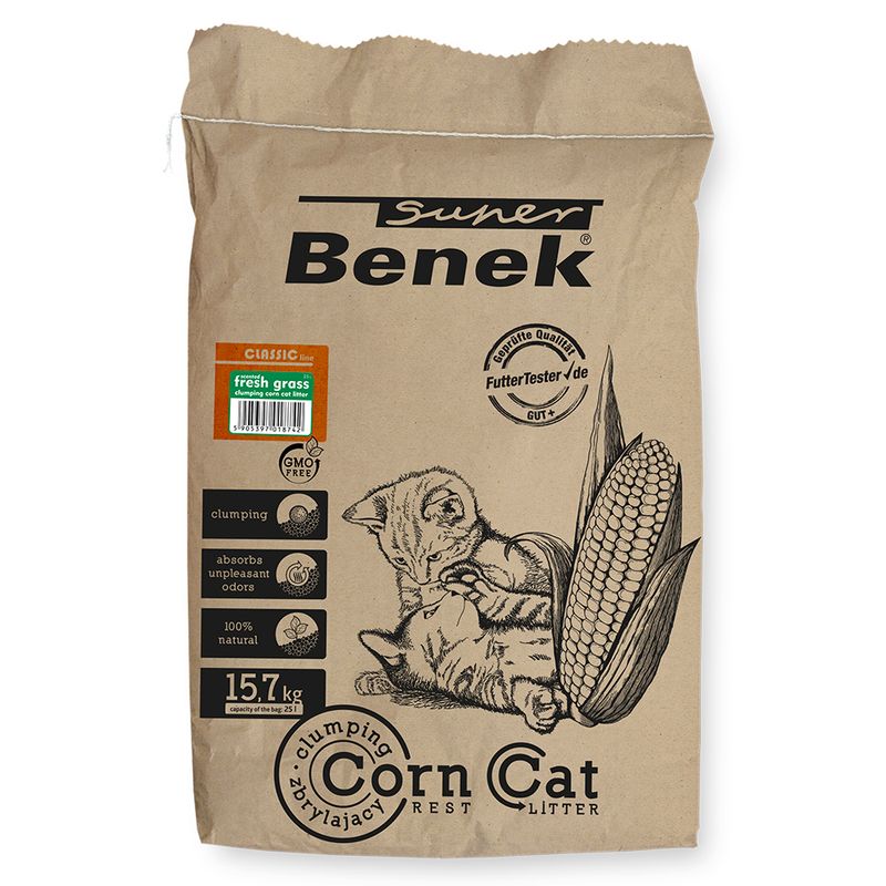 Super Benek Corn Cat Fresh grass 25l (approx. 15.7kg)