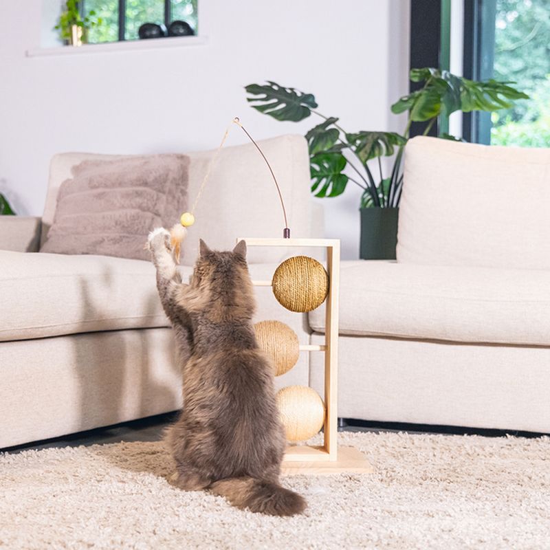 Designed by Lotte Wooden Lomax Scratching Ball 34.5 x 29.5 x 50cm (L x W x H)