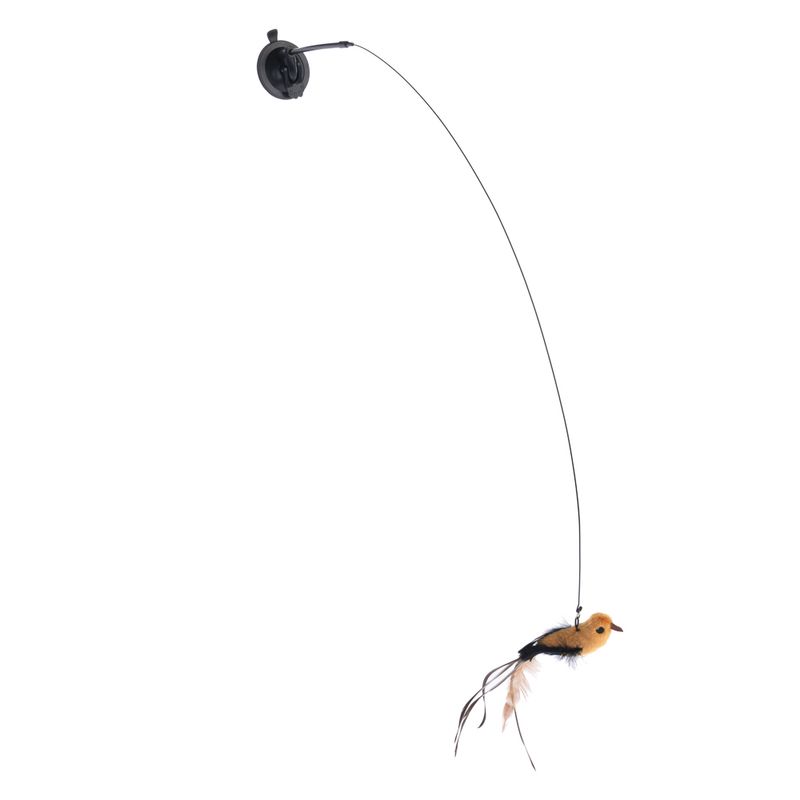 zooplus Basics 4-in-1 Interactive Cat Toy Dangler (95cm), 4 Attachments (each 15cm)