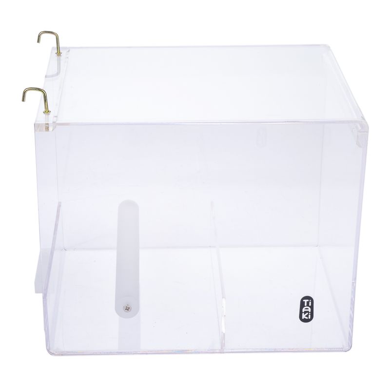 TIAKI No-Mess Acrylic Bird Feeder Size S: 13 x 14 x 13cm (L x W x H)