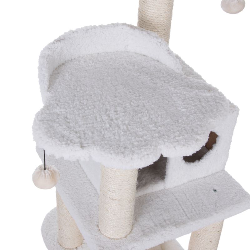 Fluffy II Cat Tree Wool White