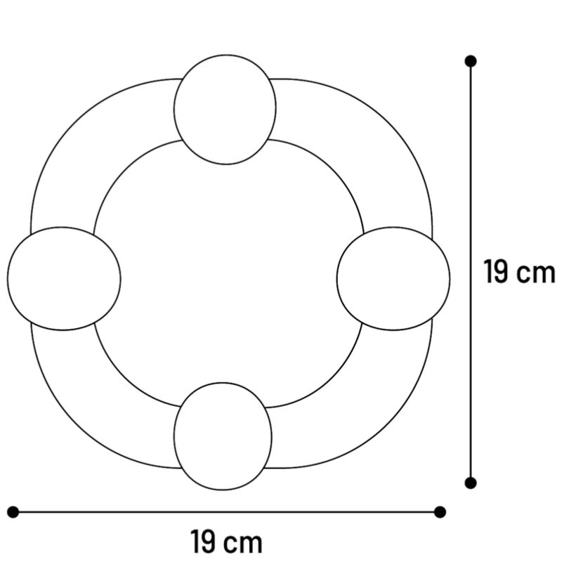 Flamingo Dog Toy Lipa Ring with Balls W 19 x H 4.9cm