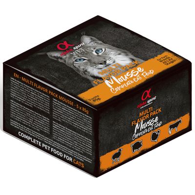 alpha spirit Multi-Flavour Pouch for cats 10 x 85 g
