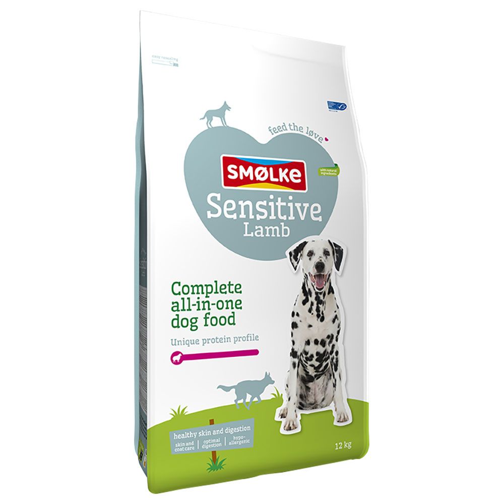 Smølke Dog Sensitive Lamb Economy package: 2 x 12 kg